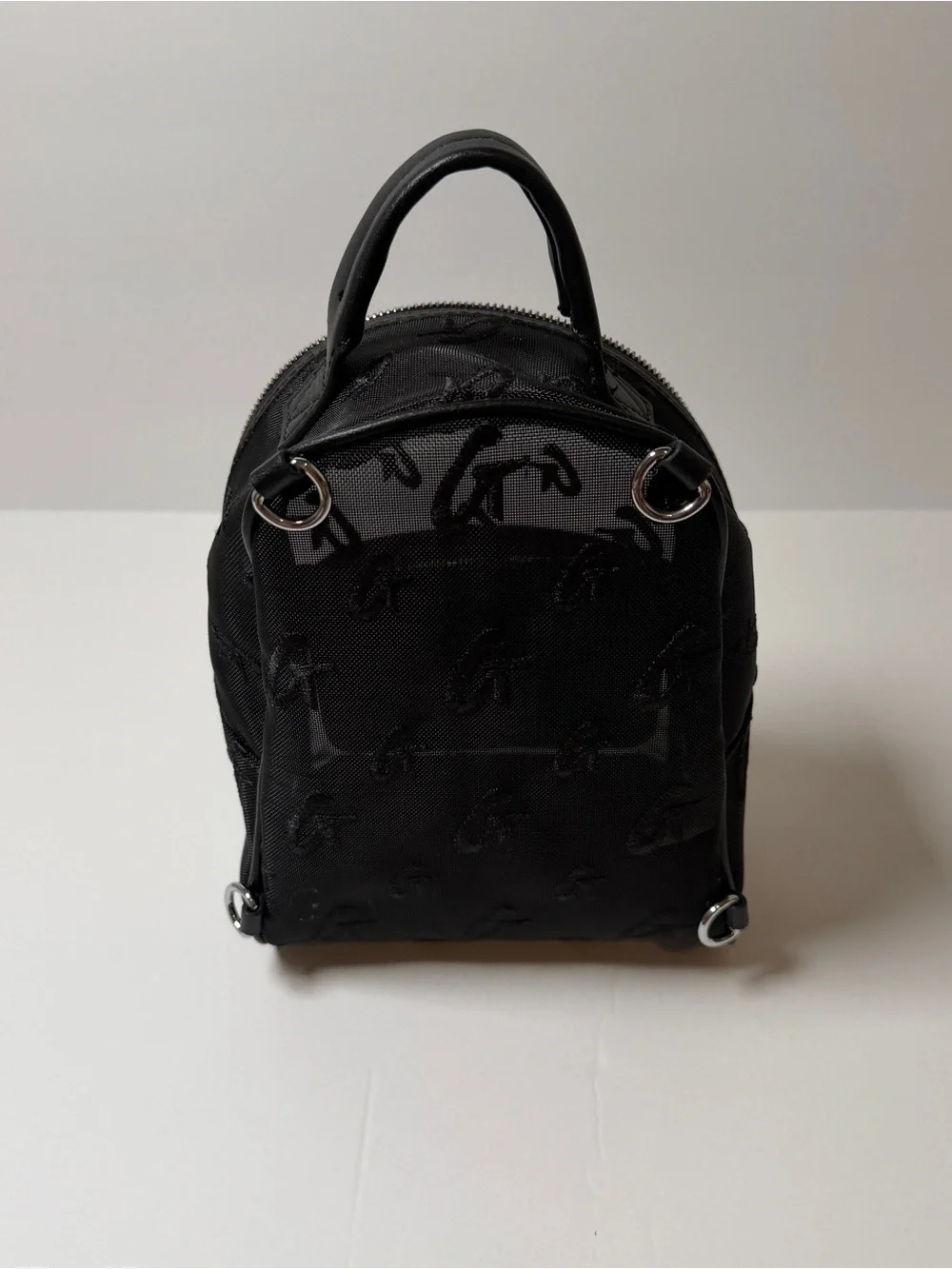 Glamaholic Mesh Mini Backpack Purse Black